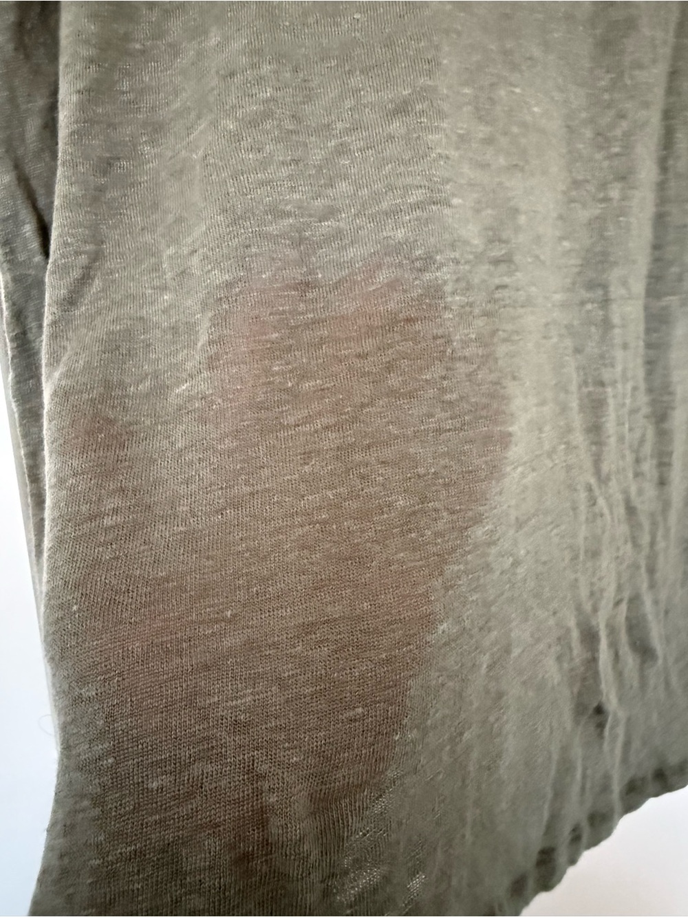 Majestic Filatures Linen & Silk Blend Pleated Back T-Shirt Sage Green size 3 M/L - Picture 3 of 10